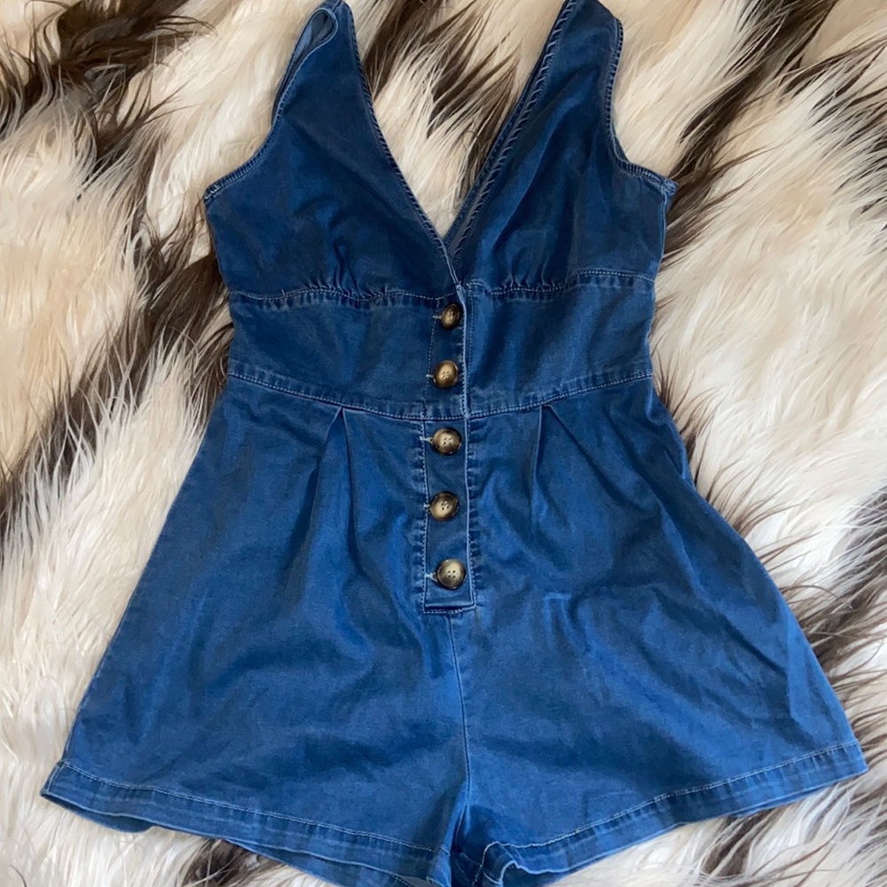 Stay In The Moment Button Up Romper